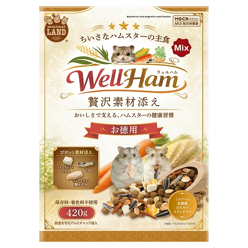 ＷｅｌｌＨａｍ<br>ちいさなハムスターの<br>主食ミックス　贅沢素材添え　お徳用