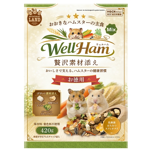 ＷｅｌｌＨａｍ<br>おおきなハムスターの<br>主食ミックス　贅沢素材添え　お徳用