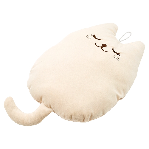 にゃんこのもみもみできる<br>温感クッション